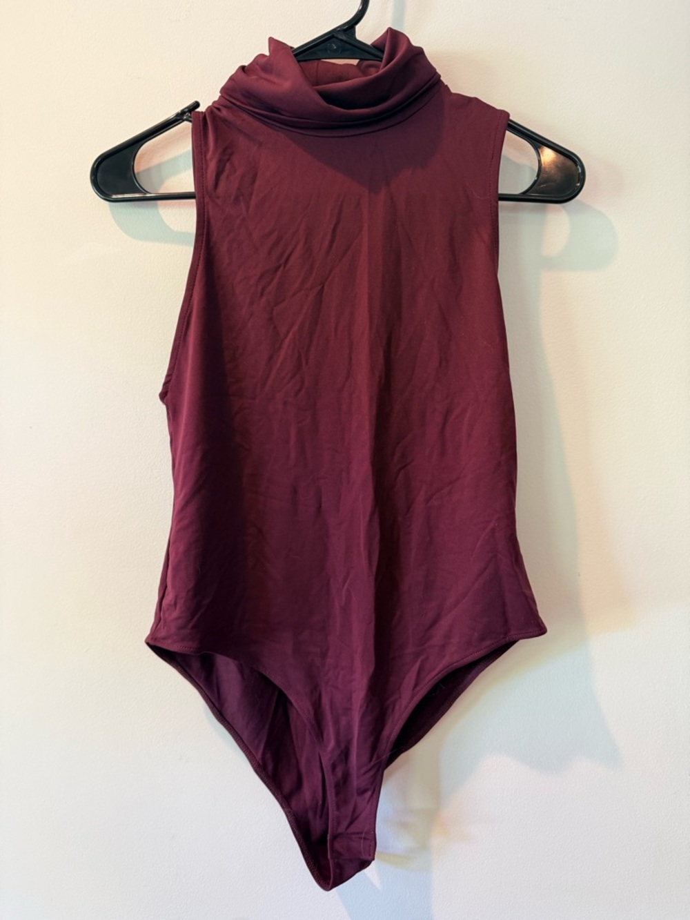 NWOT! Zara Sleeveless Turtleneck Bodysuit in Burgundy